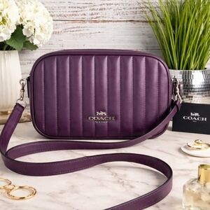Coach Bag Puffy Quilted Jes Purple Amethyst Shoulder Crossbody‎ Purse NWT